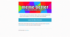 Desktop Screenshot of memebetter.com