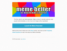 Tablet Screenshot of memebetter.com